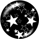 20MM  pattern   Pretty  Print   glass  snaps buttons