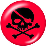 20MM  color   skull   Print   glass  snaps buttons