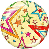 20MM  pattern   Pretty  Print   glass  snaps buttons