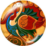 20MM  pattern   Pretty  Print   glass  snaps buttons