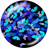 20MM  Butterfly  Dragonfly   Deer  Print   glass  snaps buttons