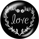 20MM  Butterfly  Faith  love  Print   glass  snaps buttons
