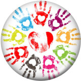 20MM  Butterfly  Faith  love  Print   glass  snaps buttons