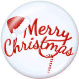 20MM  Christmas   Print   glass  snaps buttons