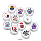 20MM  love  pattern   Print   glass  snaps buttons