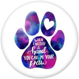 20MM  love  pattern   Print   glass  snaps buttons