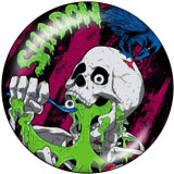 20MM  eye   skull   Print   glass  snaps buttons