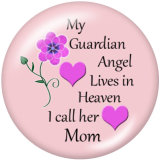 20MM  Wing  Nurse  Cross  Print   glass  snaps buttons