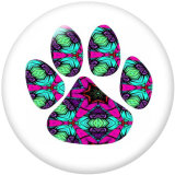 20MM  love  pattern   Print   glass  snaps buttons