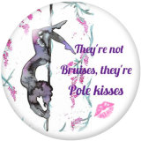 20MM  Wing  Nurse  Cross  Print   glass  snaps buttons