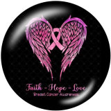 20MM  Wing  Nurse  Cross  Print   glass  snaps buttons