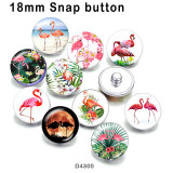 10pcs/lot  Flamingo   glass  picture printing products of various sizes  Fridge magnet cabochon