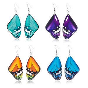 Acrylic butterfly earrings 316L stainless steel ear hooks