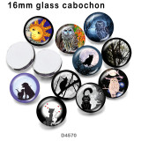 10pcs/lot  Cat  glass picture printing products of various sizes  Fridge magnet cabochon