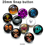 10pcs/lot  skull   glass picture printing products of various sizes  Fridge magnet cabochon