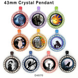 10pcs/lot  Cat  glass picture printing products of various sizes  Fridge magnet cabochon