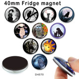 10pcs/lot  Cat  glass picture printing products of various sizes  Fridge magnet cabochon