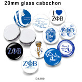 10pcs/lot  pattern  glass picture printing products of various sizes  Fridge magnet cabochon