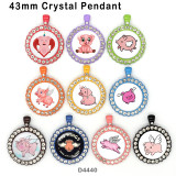 10pcs/lot  Cartoon  pig  glass picture printing products of various sizes  Fridge magnet cabochon