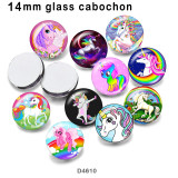 10pcs/lot  Unicorn  glass picture printing products of various sizes  Fridge magnet cabochon