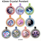 10pcs/lot  Unicorn  glass picture printing products of various sizes  Fridge magnet cabochon