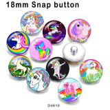 10pcs/lot  Unicorn  glass picture printing products of various sizes  Fridge magnet cabochon