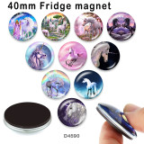 10pcs/lot  Unicorn  glass picture printing products of various sizes  Fridge magnet cabochon