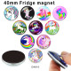 10pcs/lot  Unicorn  glass picture printing products of various sizes  Fridge magnet cabochon