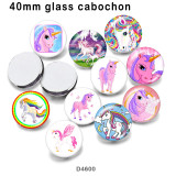 10pcs/lot  Unicorn  glass picture printing products of various sizes  Fridge magnet cabochon