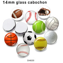 10pcs/lot Baseball  Volleyball glass picture printing products of various sizes  Fridge magnet cabochon