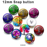 10pcs/lot  color  tree  glass picture printing products of various sizes  Fridge magnet cabochon