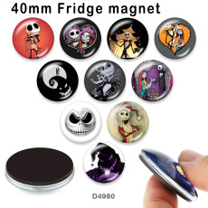 10pcs/lot  Halloween   glass picture printing products of various sizes  Fridge magnet cabochon
