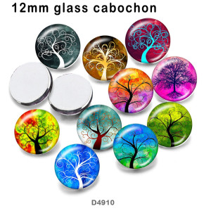 10pcs/lot  tree of life  glass picture printing products of various sizes  Fridge magnet cabochon