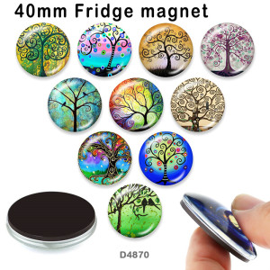 10pcs/lot  tree of life  glass picture printing products of various sizes  Fridge magnet cabochon