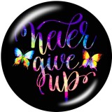 20MM  MOM Like  Butterfly Print   glass  snaps buttons