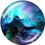 20MM  Pretty  Pattern  Print   glass  snaps buttons Beach Ocean