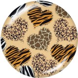 20MM Flower  Peacock  Print   glass  snaps buttons