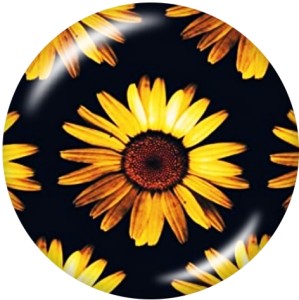 20MM  Sunflower  Flag  USA  Print   glass  snaps buttons