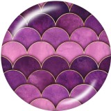 20MM  Pretty  Pattern  Print   glass  snaps buttons Beach Ocean