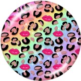20MM Flower  Peacock  Print   glass  snaps buttons