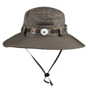 Sun hat men's sun hat, breathable outdoor UV protection, mountaineering fishing sun hat fit 18mm snap button beige snap button jewelry