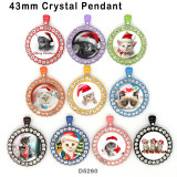 10pcs/lot  Christmas Cat Dog  glass picture printing products of various sizes  Fridge magnet cabochon