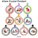 10pcs/lot  Christmas  Cat Dog  glass picture printing products of various sizes  Fridge magnet cabochon