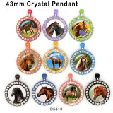 10pcs/lot  Horse  glass picture printing products of various sizes  Fridge magnet cabochon