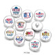 20MM Nurse  love  Print  glass  snaps buttons