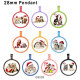 10pcs/lot  Cat Dog  glass picture printing products of various sizes  Fridge magnet cabochon