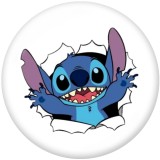 20MM  Cartoon Ohana   Print   glass  snaps buttons