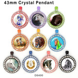 10pcs/lot  Horse  glass picture printing products of various sizes  Fridge magnet cabochon