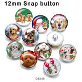 10pcs/lot  Christmas  Cat Dog  glass picture printing products of various sizes  Fridge magnet cabochon
