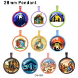 10pcs/lot  Merry Christm  glass picture printing products of various sizes  Fridge magnet cabochon